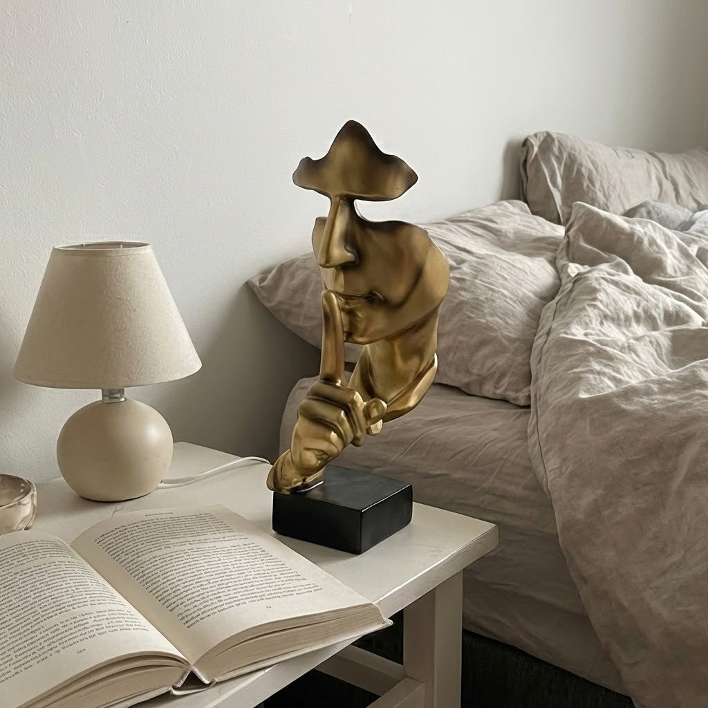 Silent Thinker Abstract Face Home Decor | Skanto