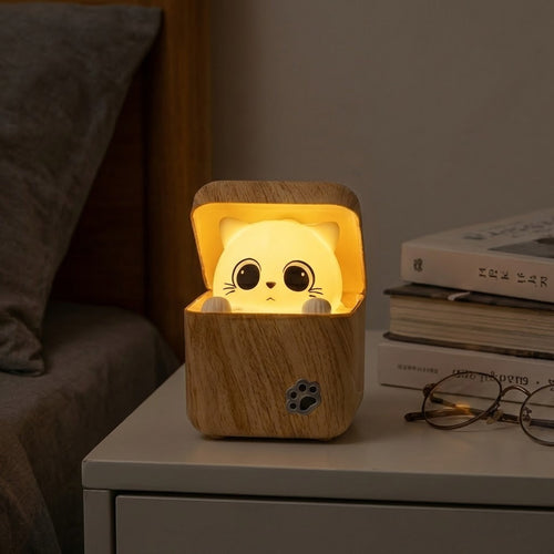 Søt Peekaboo Katt Tre Nattlys Lampe | Skanto