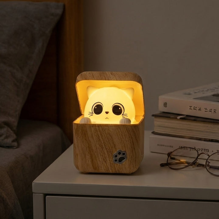 Søt Peekaboo katt tre nattlys lampe | Skanto