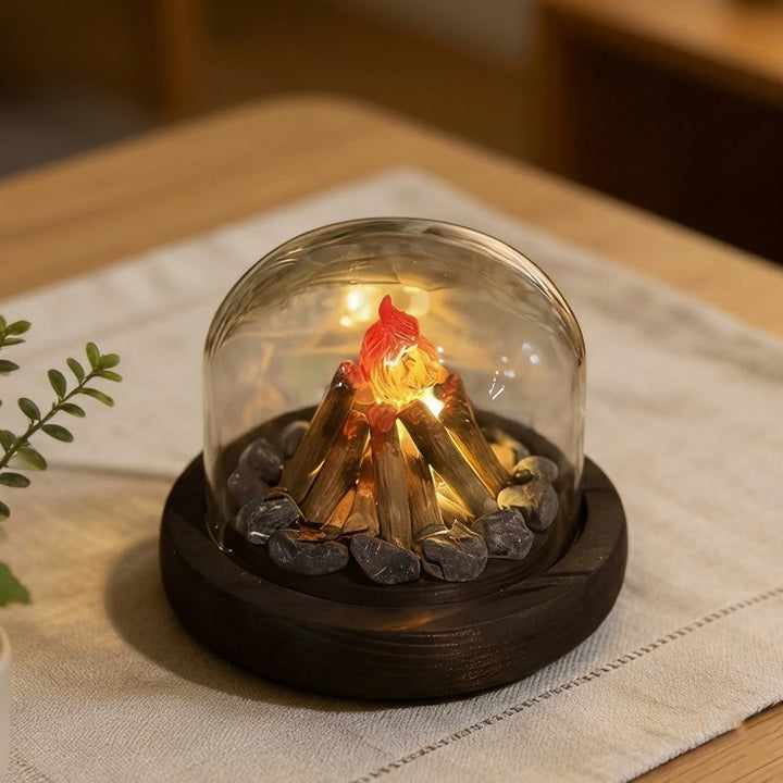Mini Lagerfeuer Flamme Glasskål Nattbordlampe | Skanto