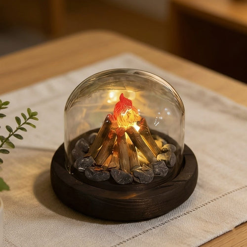 Mini Lagerfeuer Flamme Glasskål Nattbordlampe | Skanto