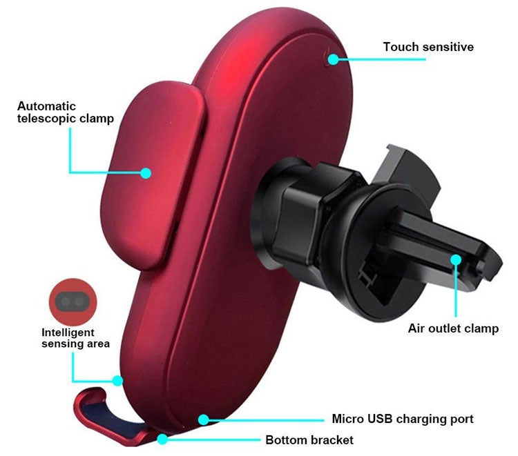 Smart Wireless Auto-Sensing Auto Håndholdt Holders Lader | Skanto