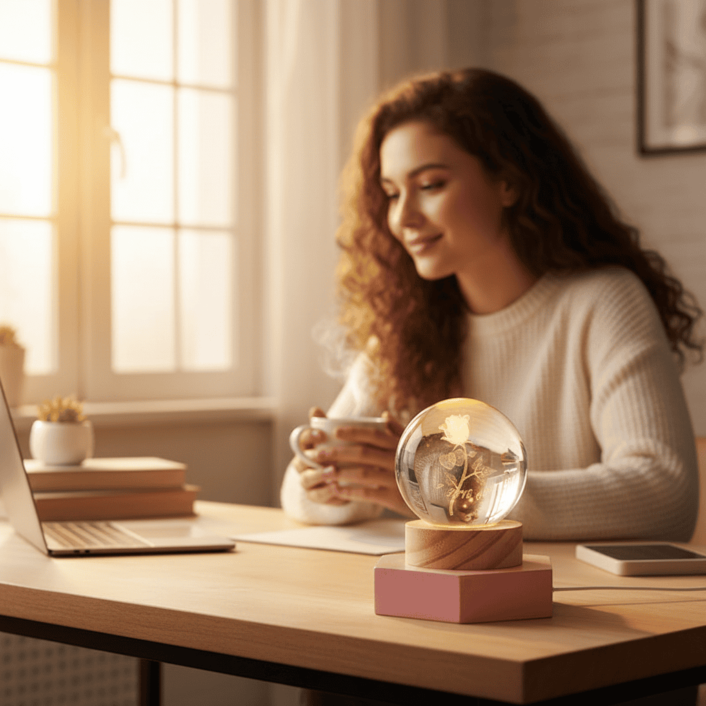 Skanto | Elegant 3D LED Nattlys med funklende stjernes effekt