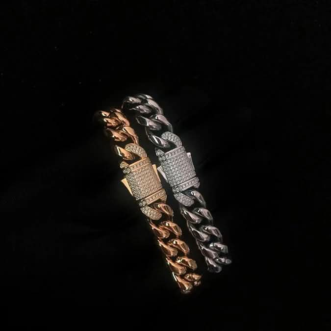Skanto | 18K gullbelagt sterling sølv cubansk armbånd