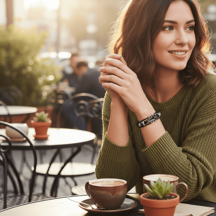 Lederarmband med Gitarrenmotiv