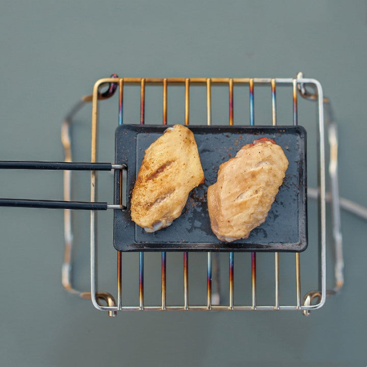 Skanto | Bærbar Ultra-Liten Non-Stick Grillpanne For Utendørs Camping