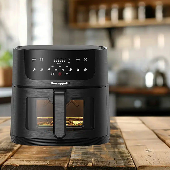 Luftfryer 6.0 l. (lite fett: grilling, baking, steking og fritering) | Skanto