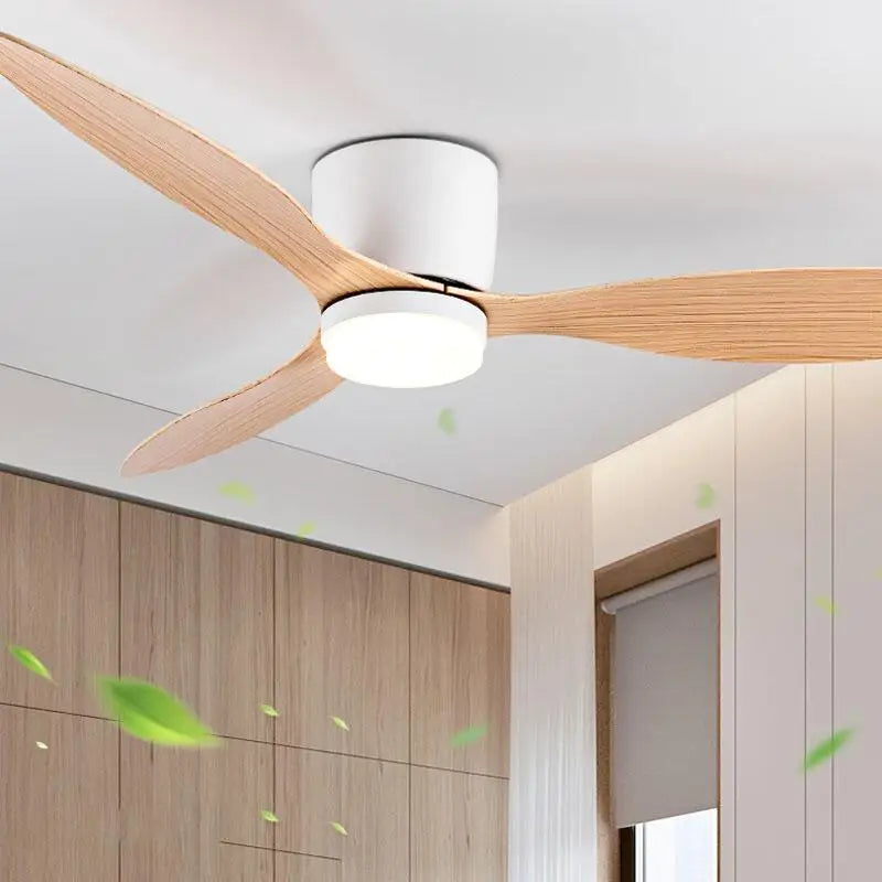 42/52 Tommers Takvifter med LED Lys - 3 Farger, 6 Hastigheter DC Motor, Fjernkontroll, Lave Gulvdekorative Vifter med Belysning | Skanto