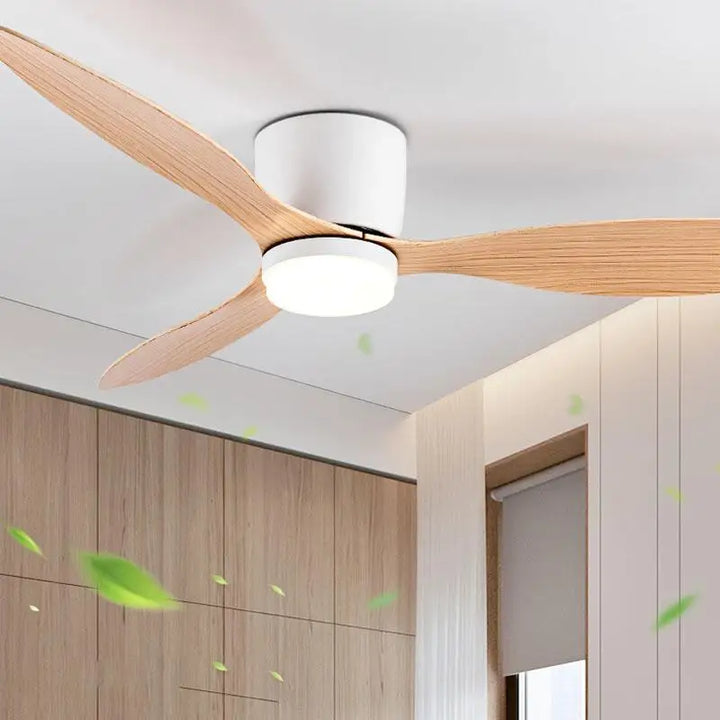 42/52 Tommers Takvifter med LED Lys - 3 Farger, 6 Hastigheter DC Motor, Fjernkontroll, Lave Gulvdekorative Vifter med Belysning | Skanto