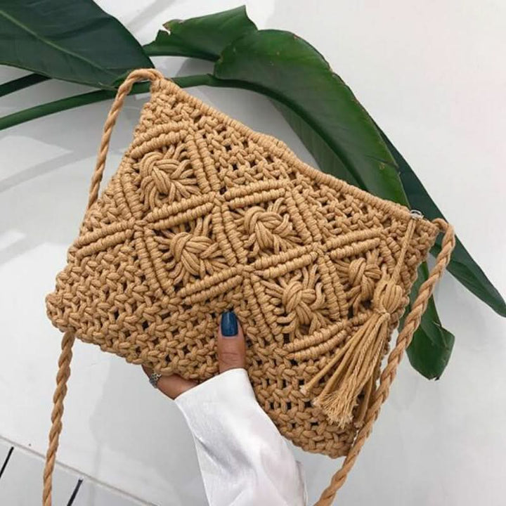 Skanto | Vevd skulderveske for kvinner – Sommer Boho stil