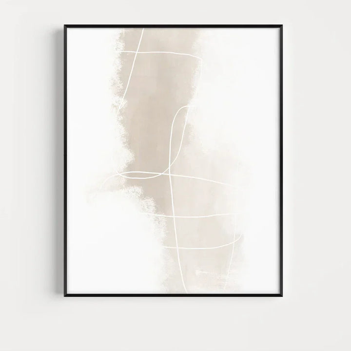 Absolutt Minimal Beige Hvit Abstrakt Veggkunst Fine Art Lerret Trykk Enkle Kunstverk For Moderne Leilighet Stue Kunst For Samtidsdekorasjon | Skanto