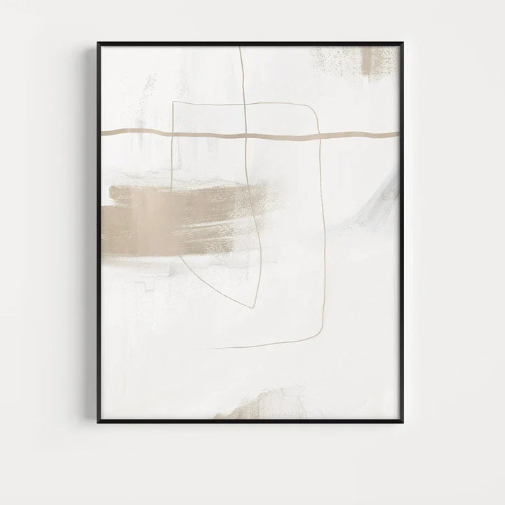 Absolutt Minimal Beige Hvit Abstrakt Veggkunst Fine Art Lerret Trykk Enkle Kunstverk For Moderne Leilighet Stue Kunst For Samtidsdekorasjon | Skanto