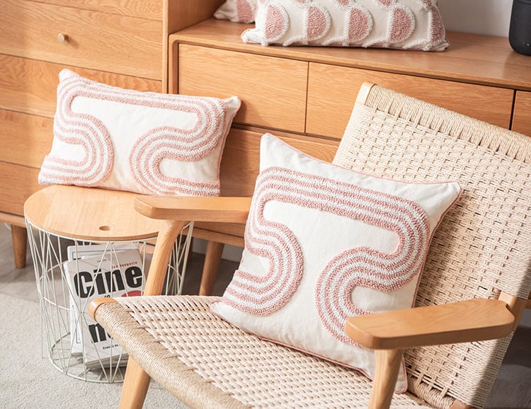 Abstract Loop-Tufted Pillow Skanto