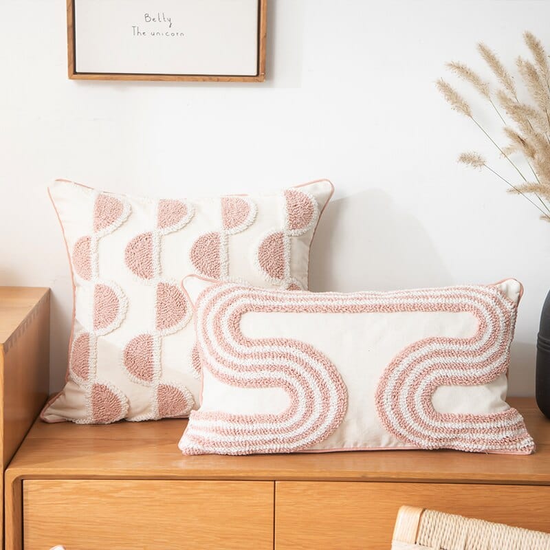 Abstract Loop-Tufted Pillow Skanto