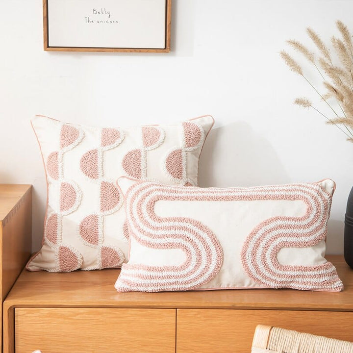 Abstract Loop-Tufted Pillow Skanto