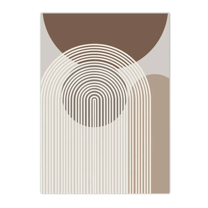 Abstrakt Beige Brun Minimalistisk Geometrisk Veggkunst Fino Kunstlerlerret Utskrifter Bilder For Moderne Stue Spisestue Kunst For Samtids Hjemmedekorasjon | Skanto