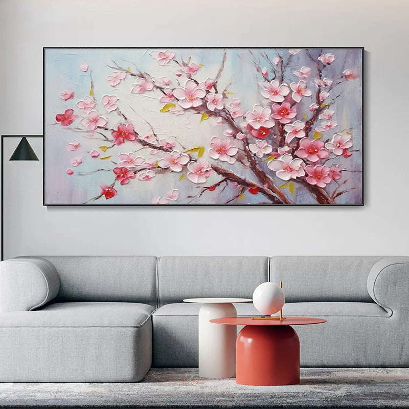 Abstrakt Kirsebærblomst Tre Veggkunst Fine Art Lerretsutskrifter Moderne Botaniske Blomsterbilder For Stue Soverom Kunst Dekor | Skanto