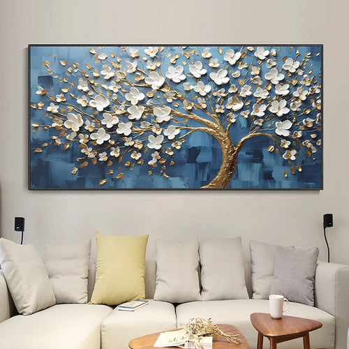 Abstrakt Kirsebærblomst Tre Veggkunst Fine Art Lerretsutskrifter Moderne Botaniske Blomsterbilder For Stue Soverom Kunst Dekor | Skanto