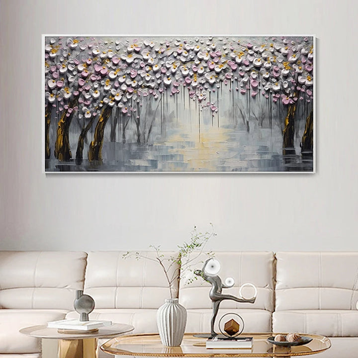 Abstrakt Kirsebærblomst Tre Veggkunst Fine Art Lerretsutskrifter Moderne Botaniske Blomsterbilder For Stue Soverom Kunst Dekor | Skanto