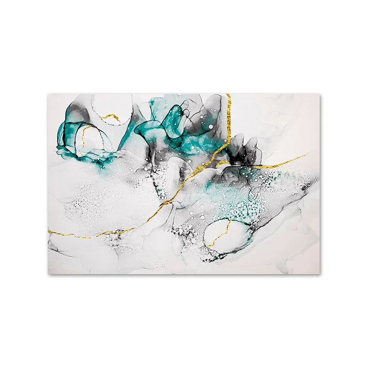 Jade Grønn Grå Gylden Marmor Trykk Abstrakt Vegkunstopplevelse Fin Kunst Lærredstrykk Bilder For Moderne Stue Hjemmekontor Kunst Dekor | Skanto
