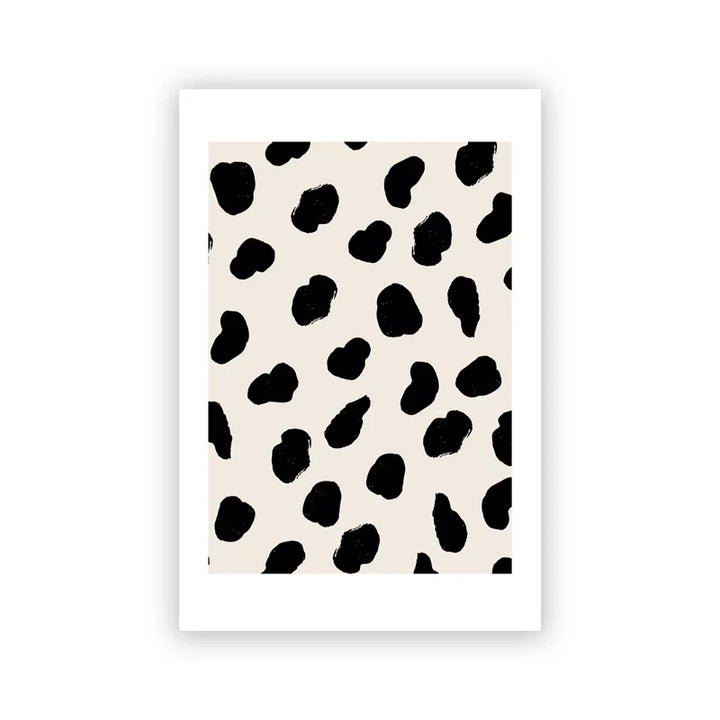 Abstrakt Minimalistisk Skandinavisk Punktkunst Veggkunst Finkunst Lerrettrykk Nyansene av Beige Svart Brun Nøytrale Fargebilder for moderne Stue Innredning | Skanto