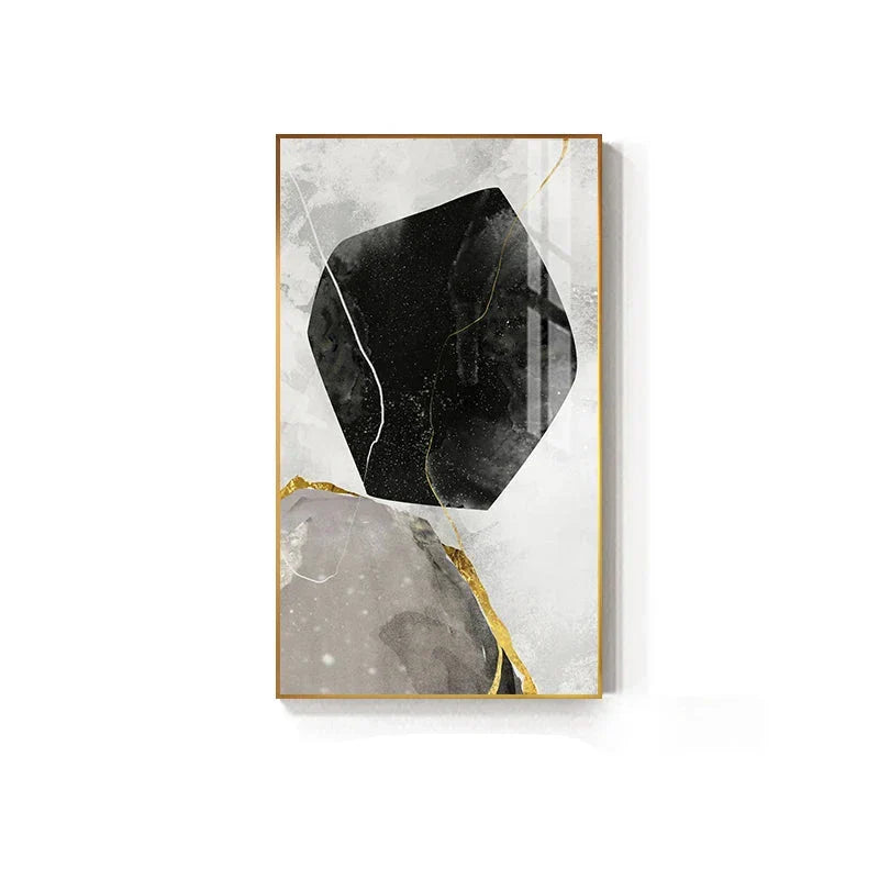 Abstrakt Zen Kiesel Veggkunst Fina Kunst Lerrettryk Nordic Geomorfe Bilder For Stue Soverom Entré Kunst Dekor | Skanto