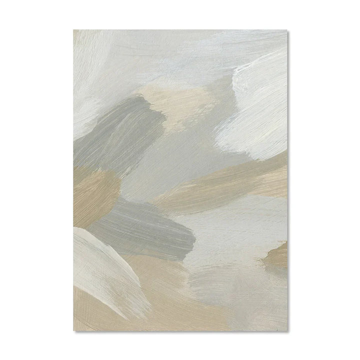 Nøytrale Farger Abstrakt Tykk Pensel Maleri Veggkunst Fin Kunst Lerret Utskrifter Plakater Bilder For Moderne Stue Soverom Kunst Dekor | Skanto
