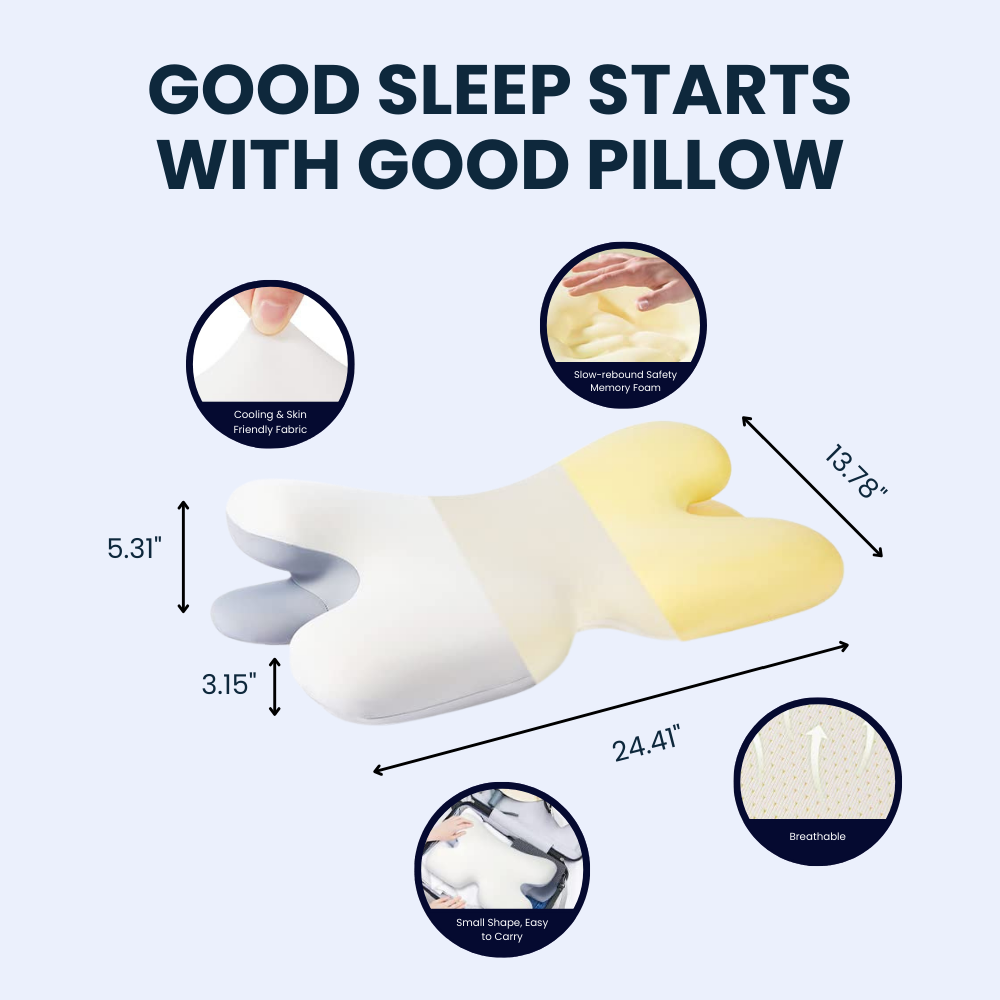 Skanto | Ergonomisk Cervical Pillow | Memory Foam, Nakkestøtte & Ideell for Rolig Søvn