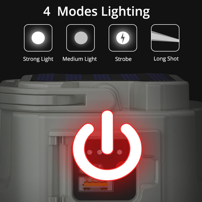 Solar LED Utendørs USB Oppladbart Explorer Campinglys | Skanto