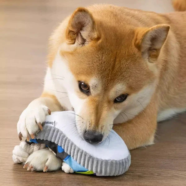 Robust hundelekene sneakers med tau og squeak-funksjon Skanto