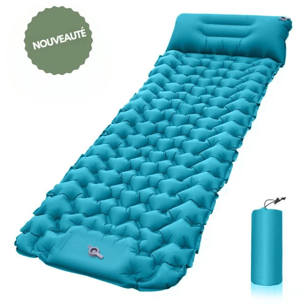 Skanto | Oppblåsbar Campingmadras med Fotpumpe & Ergonomisk Komfort