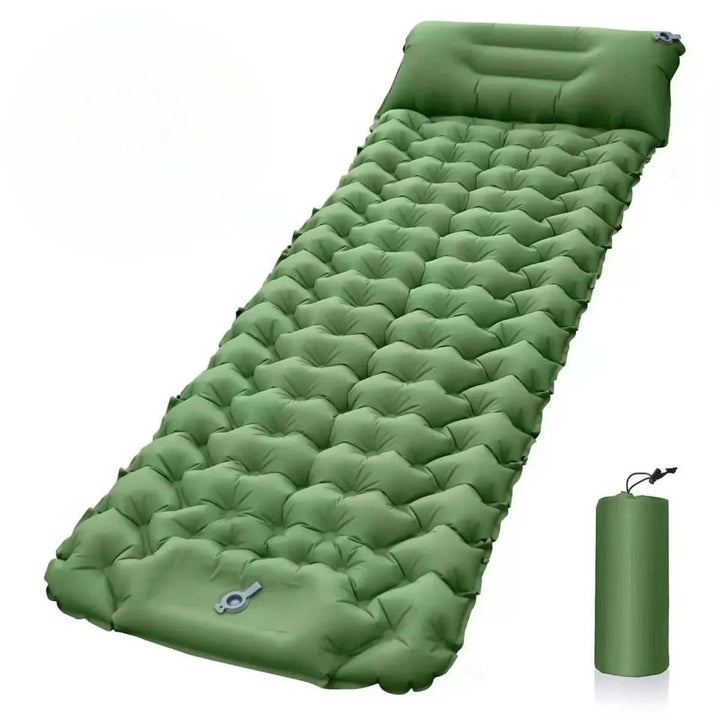 Skanto | Oppblåsbar Campingmadras med Fotpumpe & Ergonomisk Komfort
