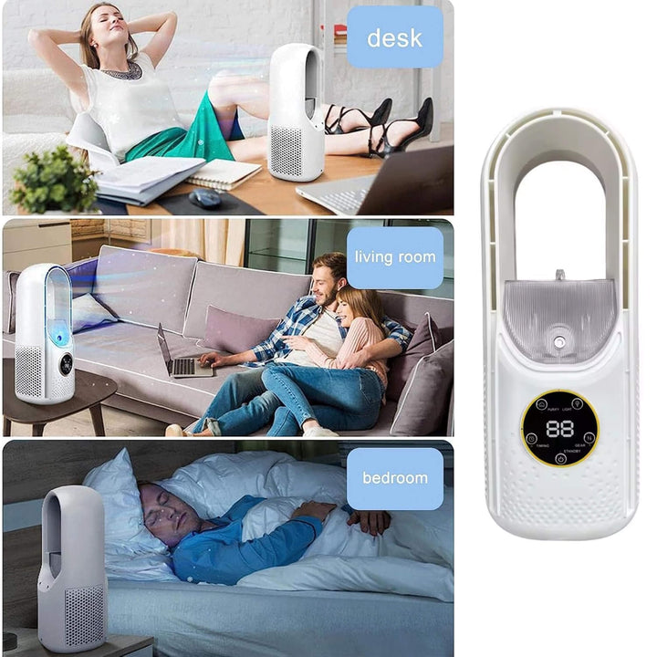 Skanto | Bladeless Portable Air Conditioner | Ultra-Stille, Ergonomisk Design & Ideell for Hjem- og Kontorbruk