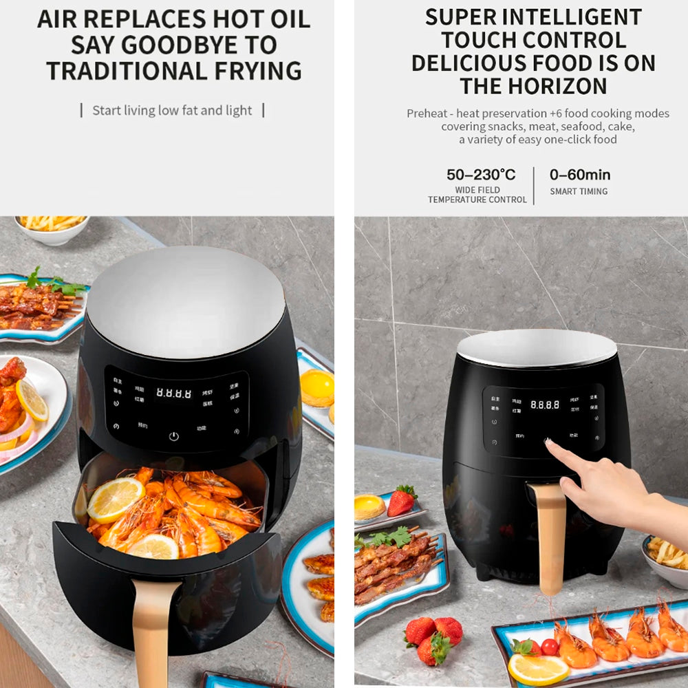 Airfryer 3.5 Liter (lite fett: Grilling, Baking, Steking og Fritering) | Skanto