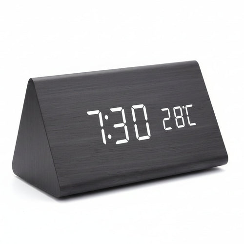 LED Vekkerklokke Tre-Look med 3 Alarmer & Temperatur | Skanto