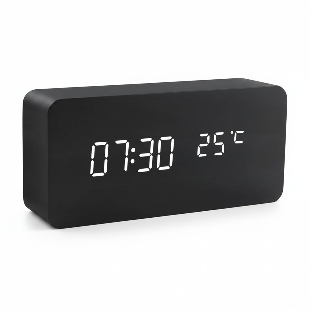 LED Vekkerklokke Tre-Look med 3 Alarmer & Temperatur | Skanto