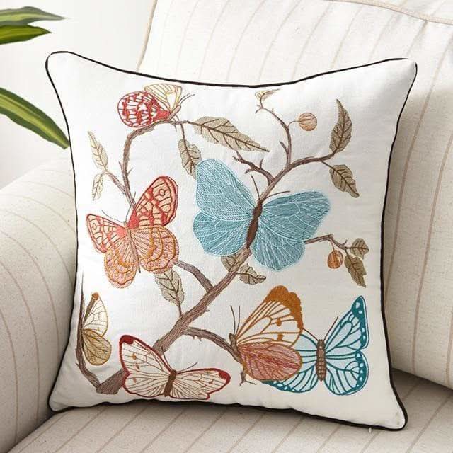 Skanto | Landlig Stil Brodert Putetrekk 45x45 cm