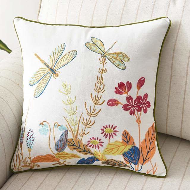 Skanto | Landlig Stil Brodert Putetrekk 45x45 cm