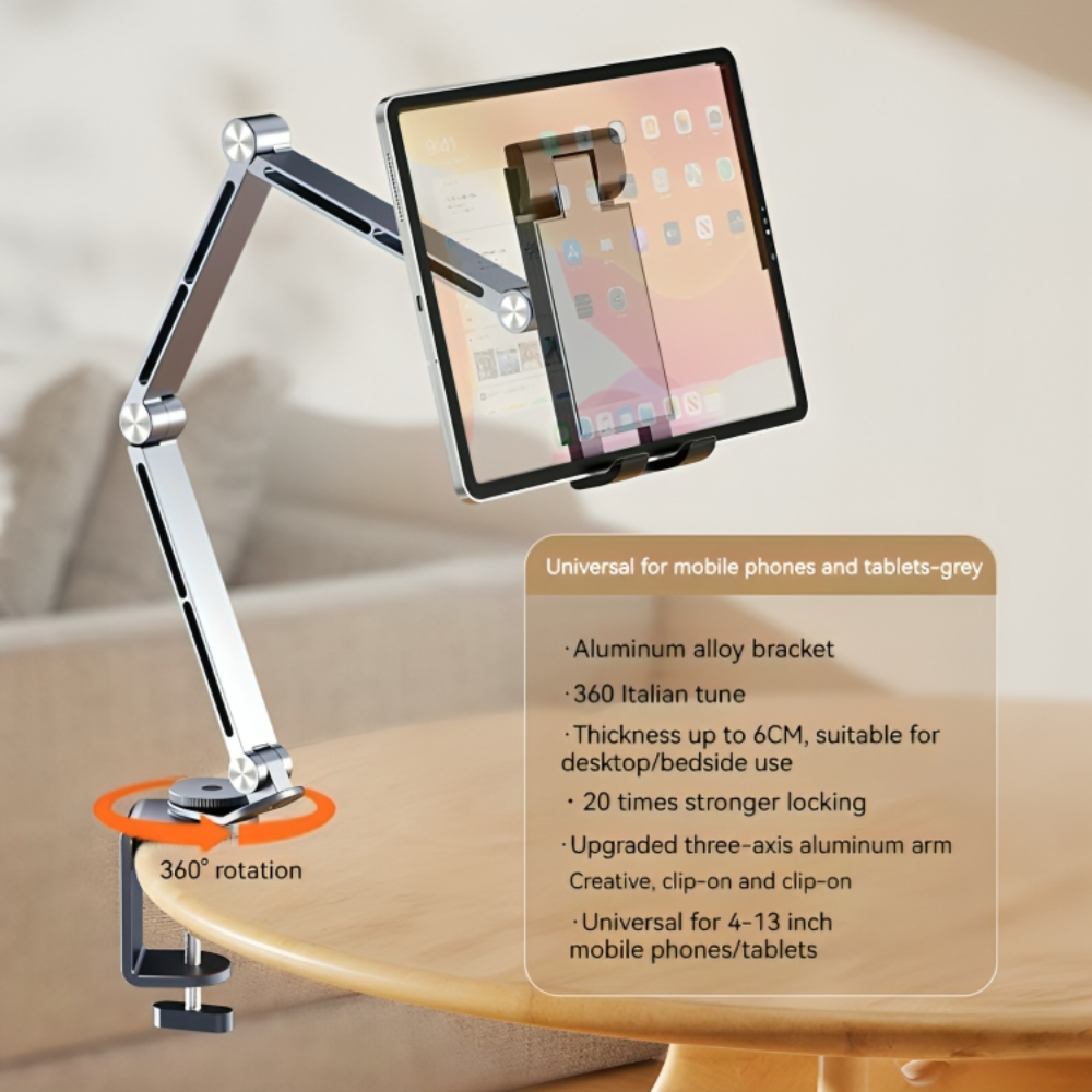 Skanto | Altivo – 360° Justerbar Aluminiumstativ for Nettbrett & Smarttelefoner