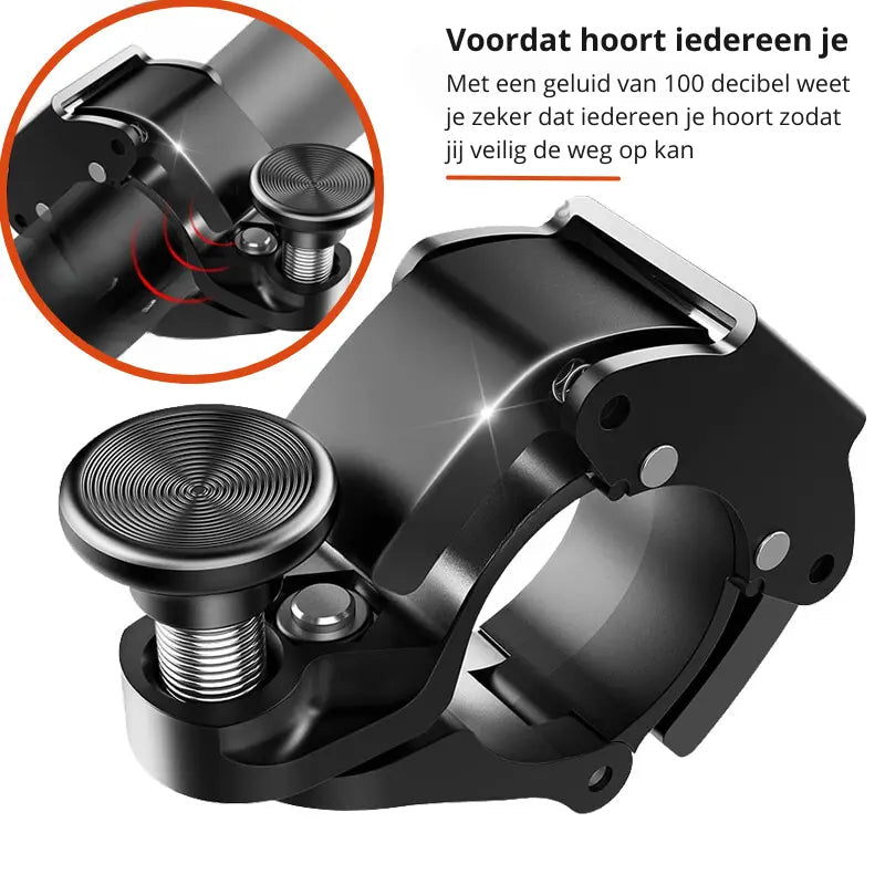 Aluminium sykkelklokke 100 dB lys | Skanto