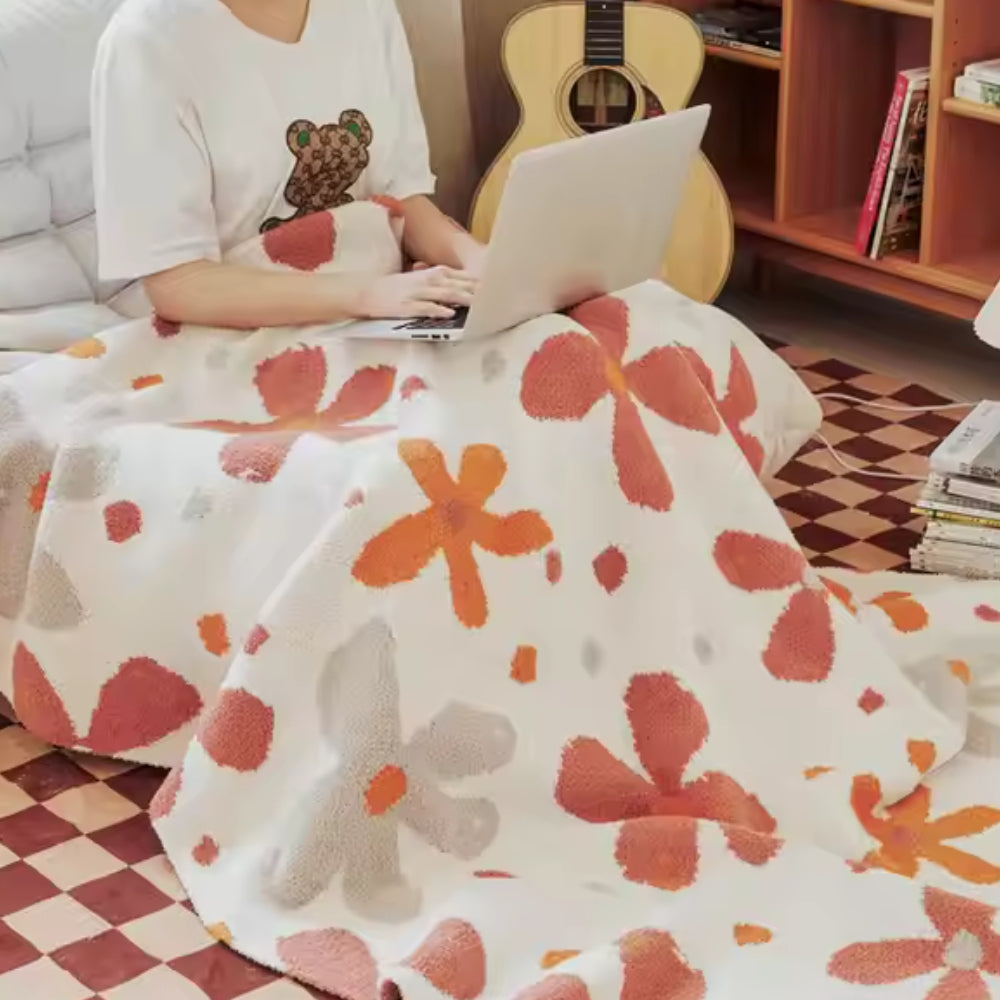 Skanto | Alvian Floral Myk Strikket Teppet