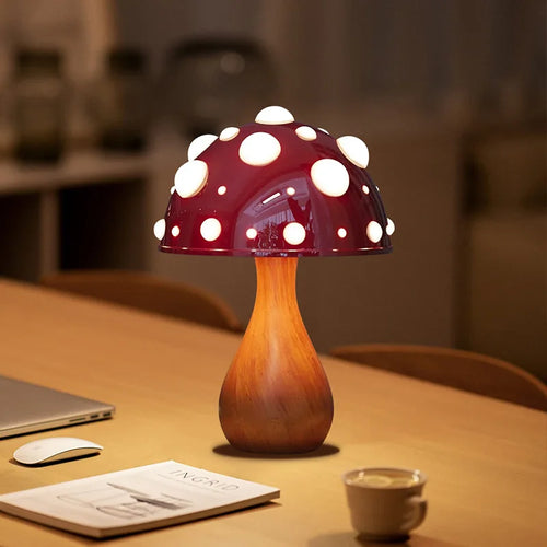 Mushroom Lamp – Retro LED Bordlampe i Sopdesign for Koselige Innendørsrom | Skanto