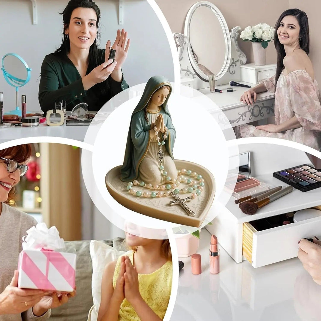 Skanto | Spirituell Rosenkransholder Sancta – Elegant Oppbevaring med Maria Motiv