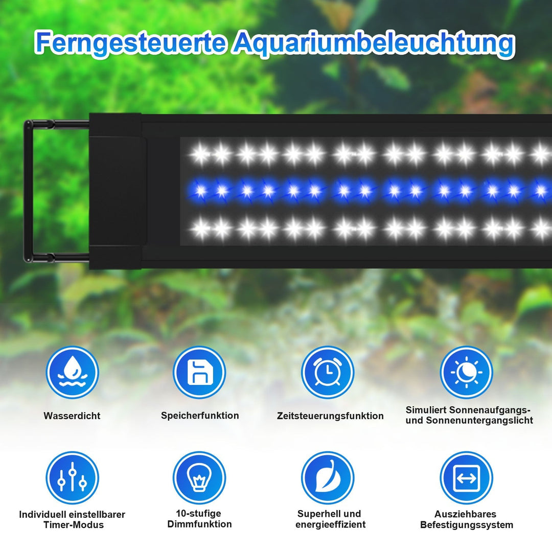 LED akvariebelysning 24/7 modus med timer | Skanto