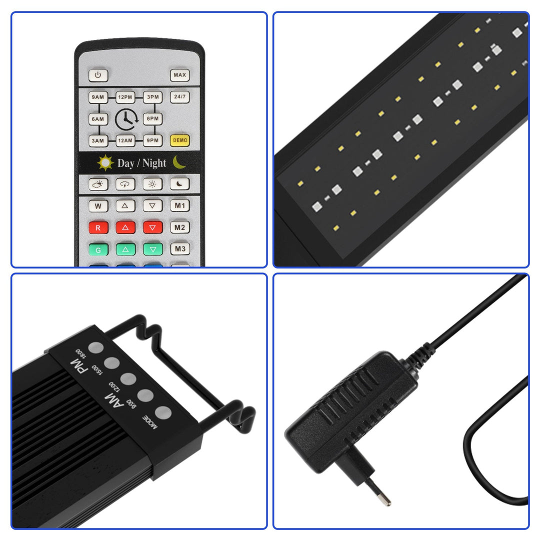 LED akvariebelysning 24/7 modus med timer | Skanto