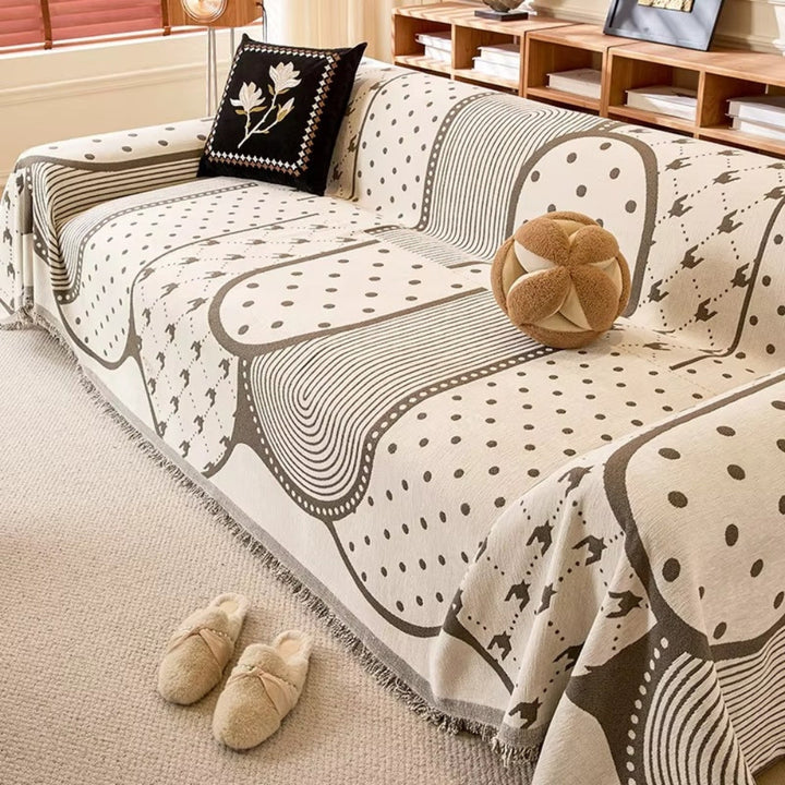 Skanto | Asymmetrisk Blob Chenille Sofa Cover