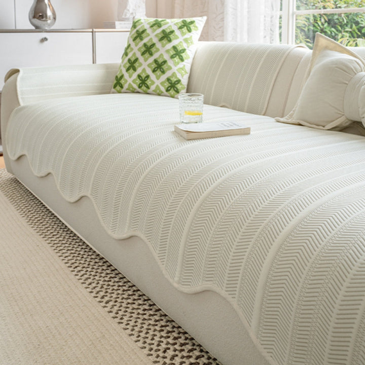 Skanto | Aurivelle Fiskebein Scallop Edge Sofa Deksel