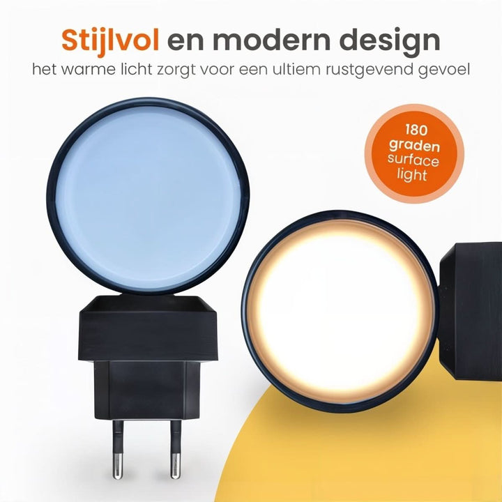 Skanto | Dimmerbar LED nattlys med dag/natt-sensor for behagelig rombelysning