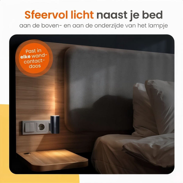 Skanto | Dimmerbar LED nattlys med dag/natt-sensor for behagelig rombelysning