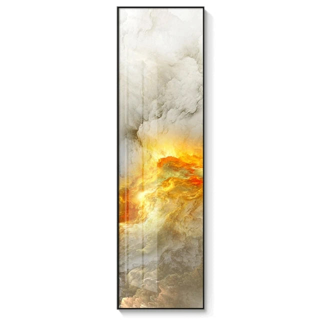 Feng Shui Skyer Skyscape Veggkunst Fin Kunst Lerret Utskrifter Abstrakt Marmor Moderne Høy Vertikal Skyskraper Format Bilder For Loft Hjem Kontor Veggkunst Dekor | Skanto